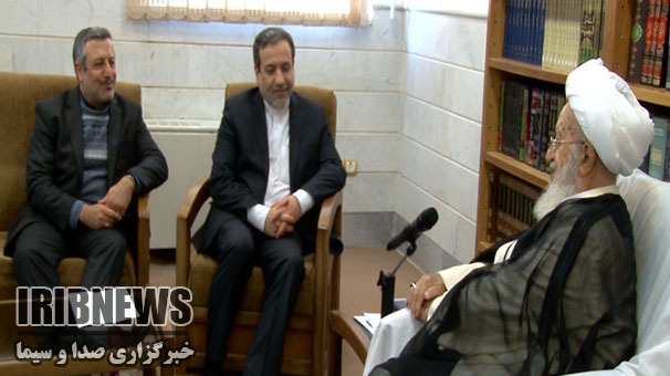 دیدار معاون وزیر امور خارجه با آیت الله مکارم شیرازی
