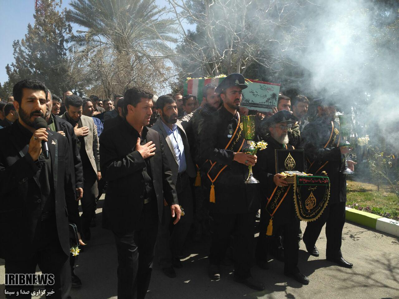 تشییع پیکر مطهر شهید گمنام در صدا و سیمای مرکز فارس