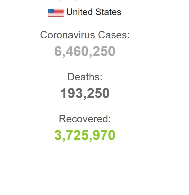 قربانیان کرونا در آمریکا از مرز ۱۹۳ هزار نفر گذشت
