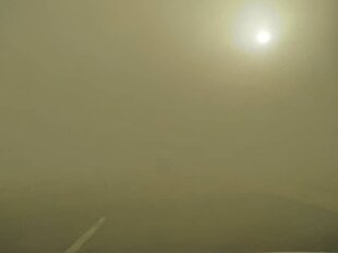 کاهش دید افقی و مسدود شدن جاده سرخس- مشهد