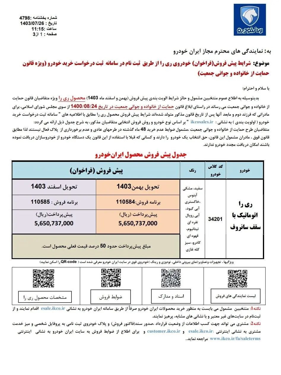 آغاز واریز وجه خودرو