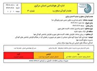 صدور هشدار سطح زرد شماره ۳ استان مرکزی