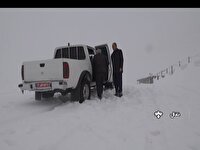 بارش برف در جاده خلخال به ماسال