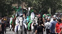 بازآفرینی حرکت تاریخی کاروان نمادین امام حسین (ع) در نطنز
