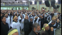 حضور کفن پوش مردم همدان در نماز جمعه